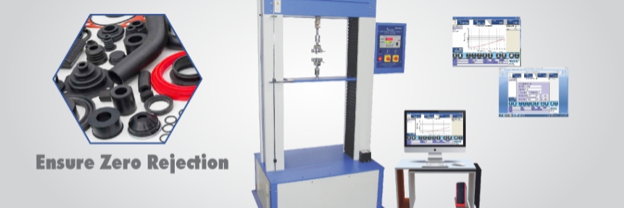Tensile Testing Machine to Measure Strength of Rubber
